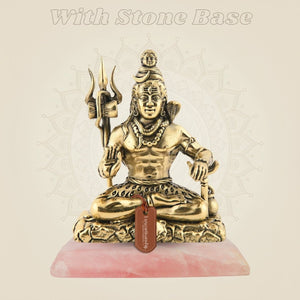 Peaceful Mahadev Idol for Home & Office on Stone Base