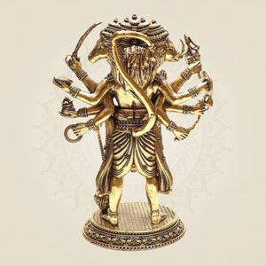 8 Face Arms Brass Statue