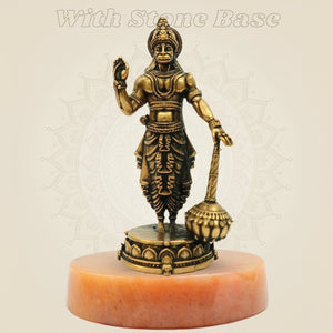 Standing Hanuman with stone base