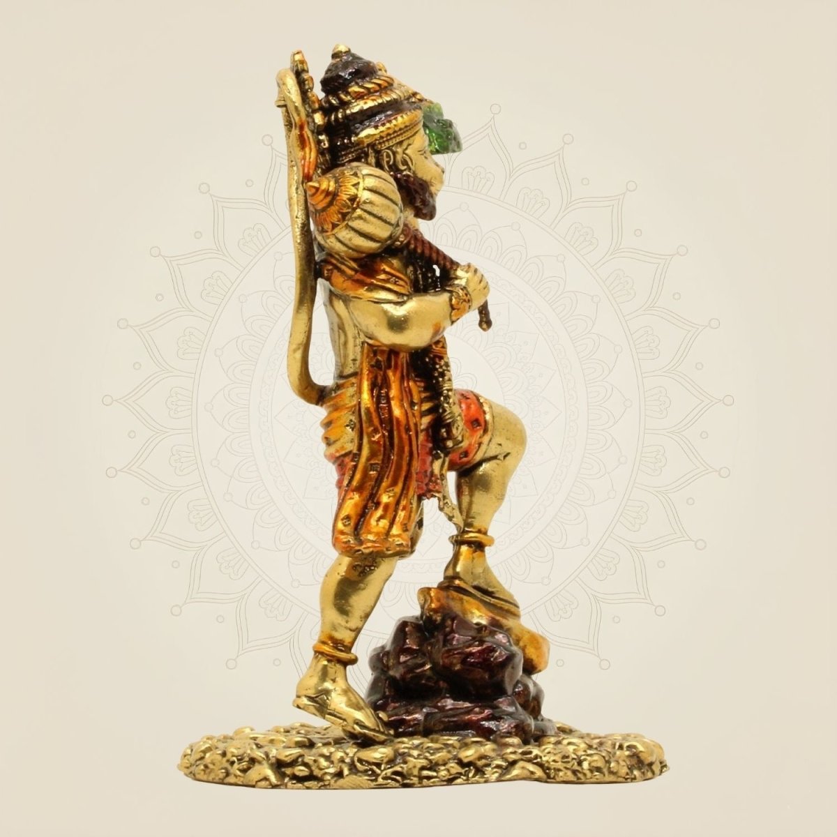 Pure Brass colored hanuman ji statue