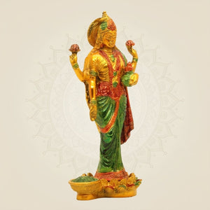 Brass Lakshmi Colourful Sculpture