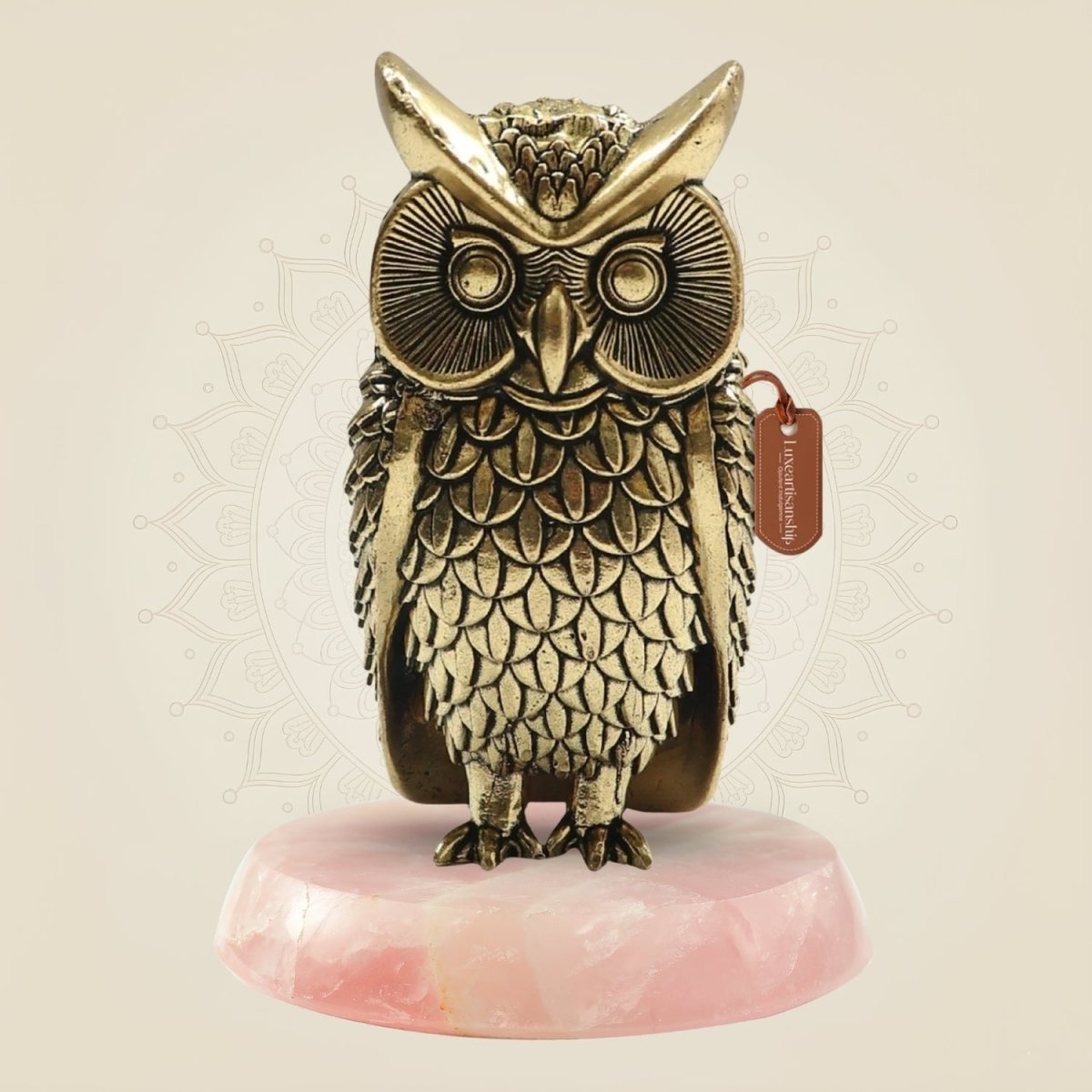 Superfine Brass Owl 4" – Elegant Emblem of Wisdom and Fortune - Luxeartisanship