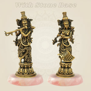 Superfine Radha Krishna on gemstone base