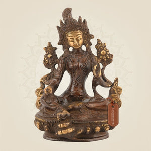 Tara Maa Pure Brass Statue 5.5"
