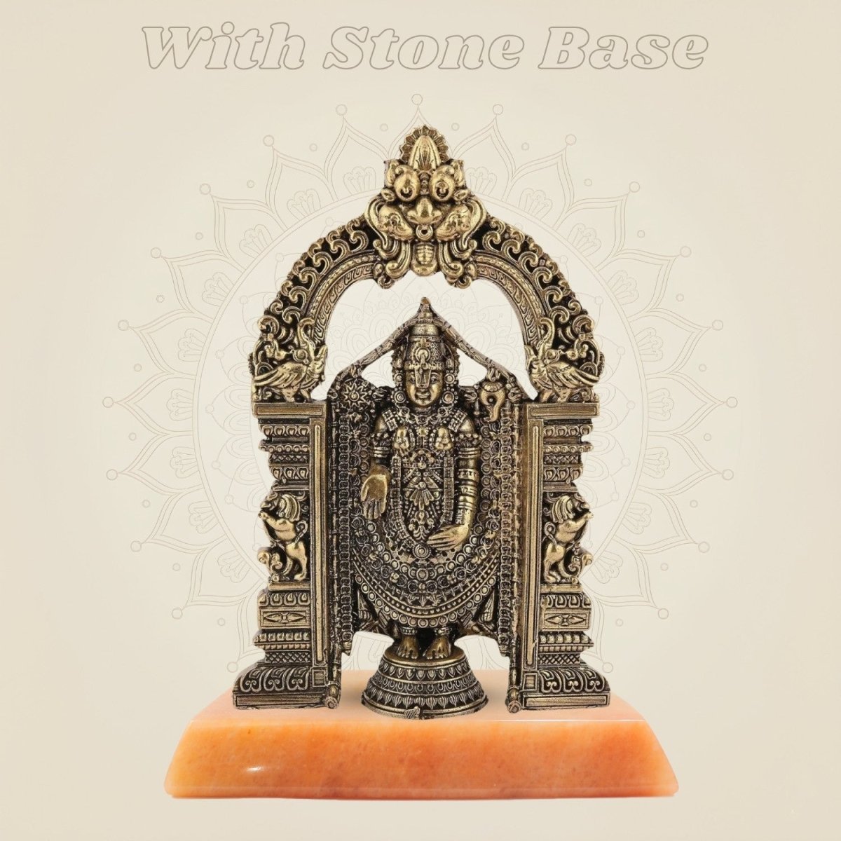 Tirupati Balaji Brass Idol 6" – Handcrafted Divine Decor for Home & Vastu - Luxeartisanship