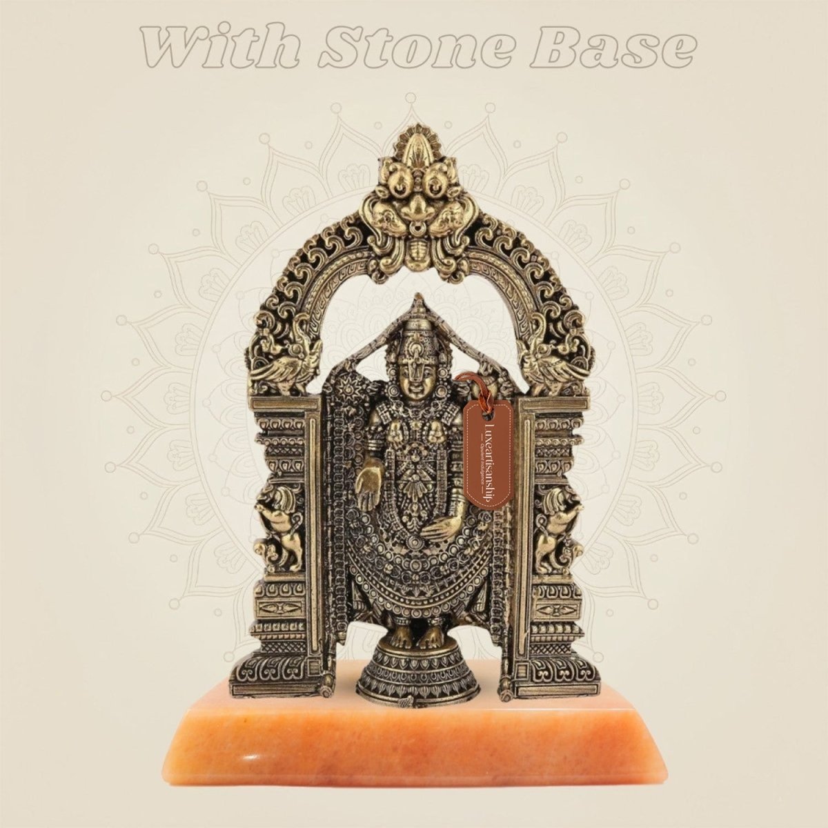 Tirupati Balaji Brass Idol 6" – Handcrafted Divine Decor for Home & Vastu - Luxeartisanship