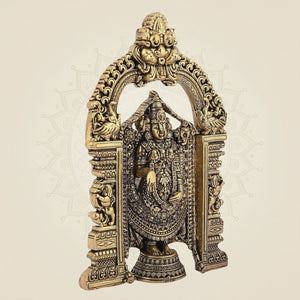 Traditional Tirupati Balaji brass sculpture