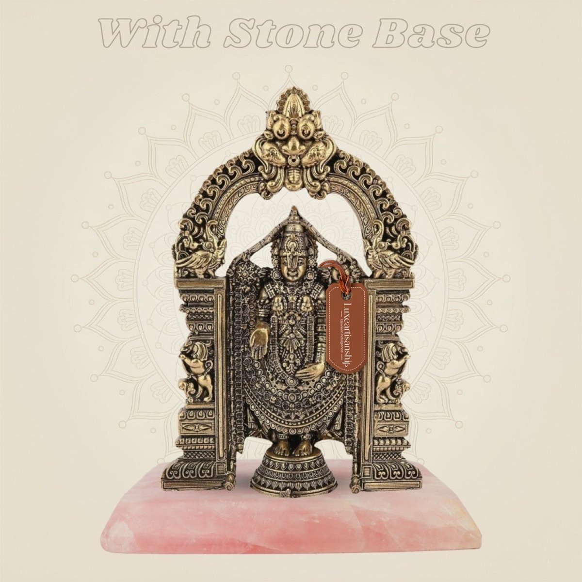 Tirupati Balaji Brass Idol 6" – Handcrafted Divine Decor for Home & Vastu - Luxeartisanship