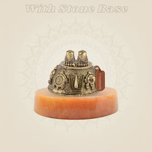 Tirupati Balaji Charan Paduka Brass Idol 1.25" – Sacred Vastu Blessing Artifact - Luxeartisanship