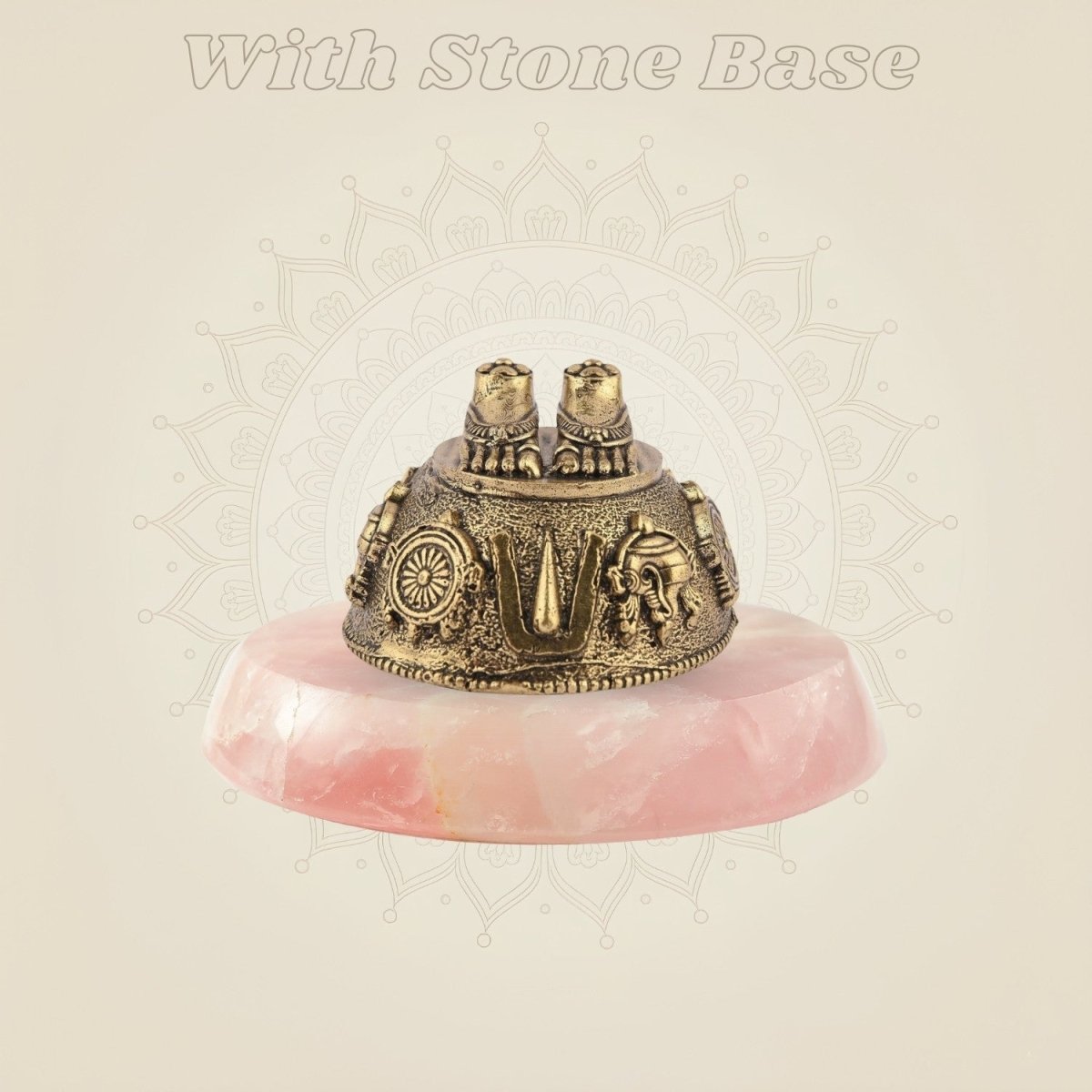 Tirupati Balaji Charan Paduka Brass Idol 1.25" – Sacred Vastu Blessing Artifact - Luxeartisanship