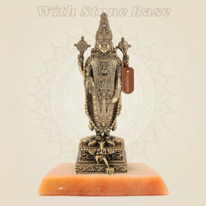 Tirupati Balaji Idol 7.75" – Superfine Pure Brass Murti for Goodness and Wealth - Luxeartisanship