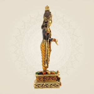 Tirupati Balaji Idol 7.75" – Superfine Pure Brass Murti for Goodness and Wealth - Luxeartisanship