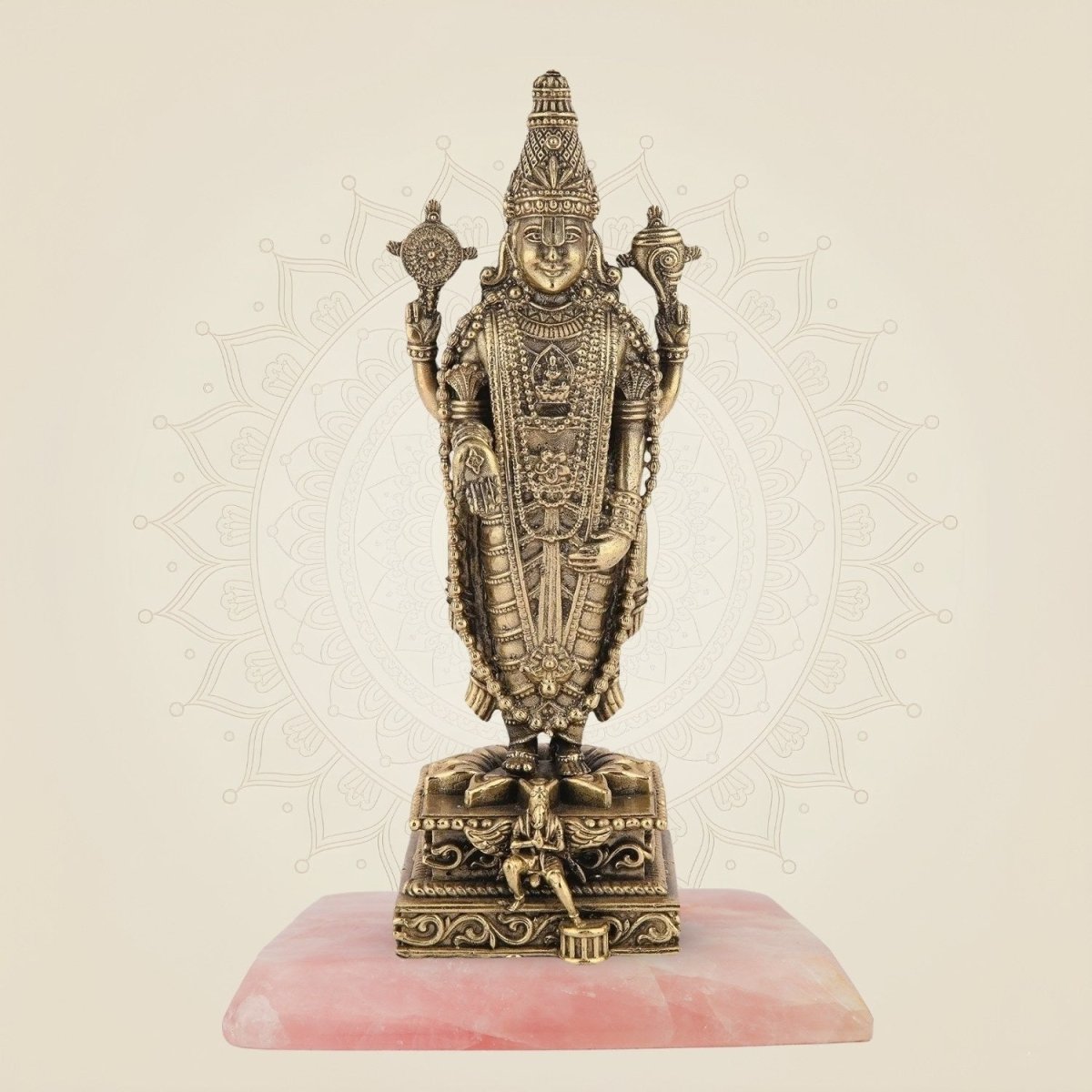 Tirupati Balaji Idol 7.75" – Superfine Pure Brass Murti for Goodness and Wealth - Luxeartisanship