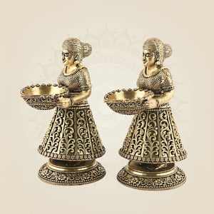 Brass Deep Lakshmi Lamps