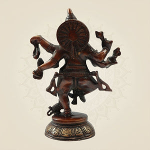 Traditional Brass Ganesh Murti 8.5"