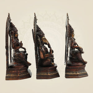 Traditional Brass Lakshmi Ganesh Saraswati Idol