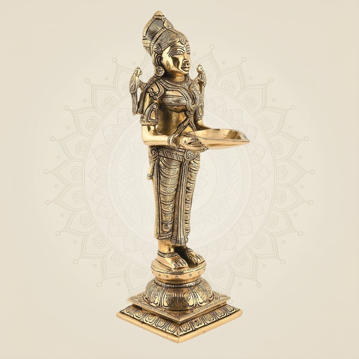 Welcome Lady Brass Diya for home