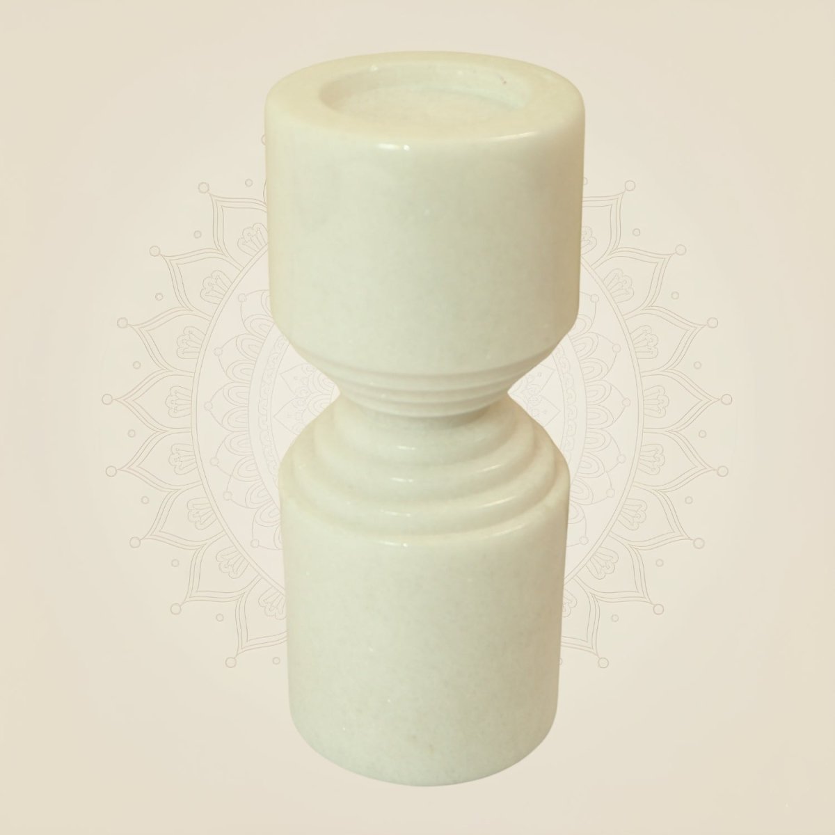White Marble Candle Holder – Handmade 7 Inch Luxury Candle Stand for Home Décor - Luxeartisanship